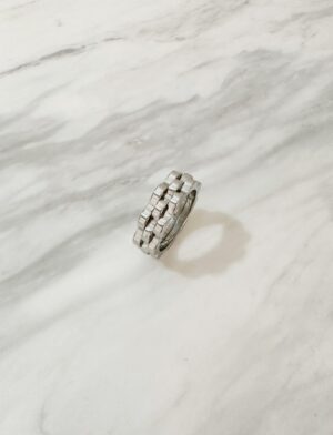 Ασημί ατσάλινο δαχτυλίδι Silver