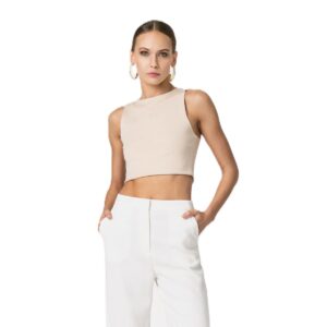 Isabel – Γυναικείο Cropped Top Αμάνικο